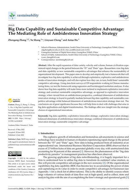 bdais|Big Data Capability and Sustainable Competitive Advantage: The  .